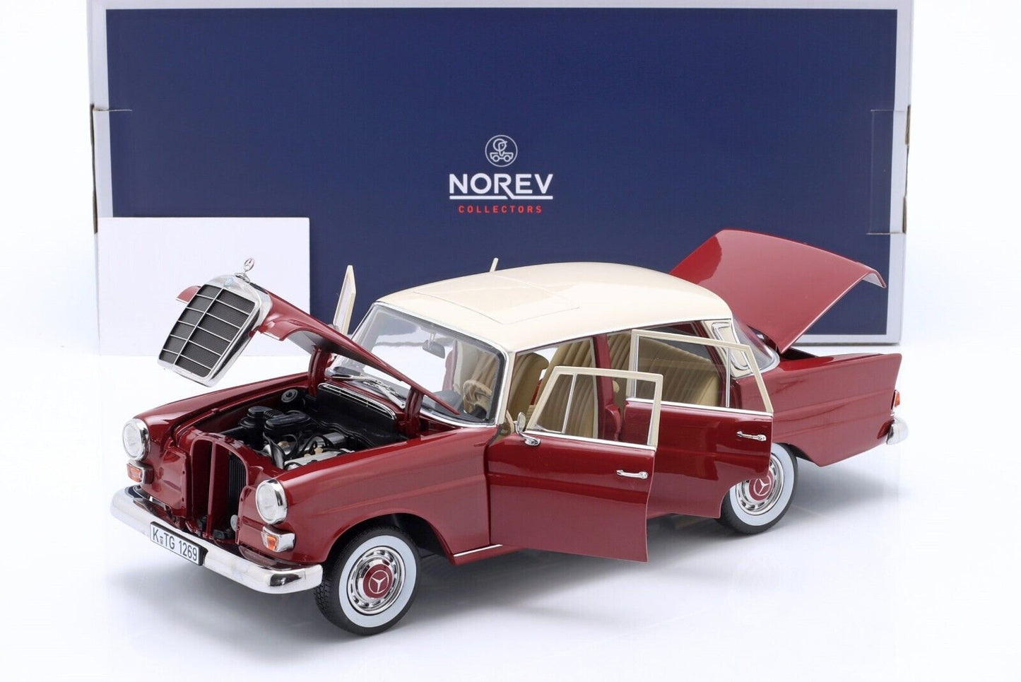 Norev 1966 Mercedes-Benz 200 (W110) Sedan Red 1:18