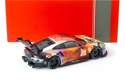 Ixo 2018 Porsche 911 991.2 GT3 RSR No.56 Team Project 24hr Le Mans LMGTE AM Class Winner Bergmeister, Lindsey, Perfetti 2019 1:18