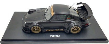 GT Spirit 2008 Porsche 911 930 RWB Stella Artois Matte Black 1:18 Resin