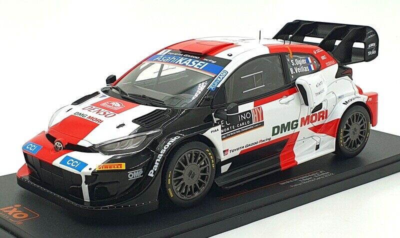 Ixo 2023 Toyota Yaris GR Hybrid Rally1 Monte Carlo No 17 Ogier White & Black 1:18