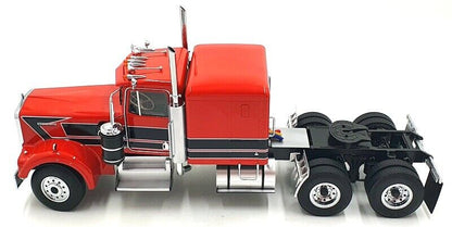 Road Kings 1989 Kenworth W900 Tractor Truck 3 Red w/ Black Stripes 1:18