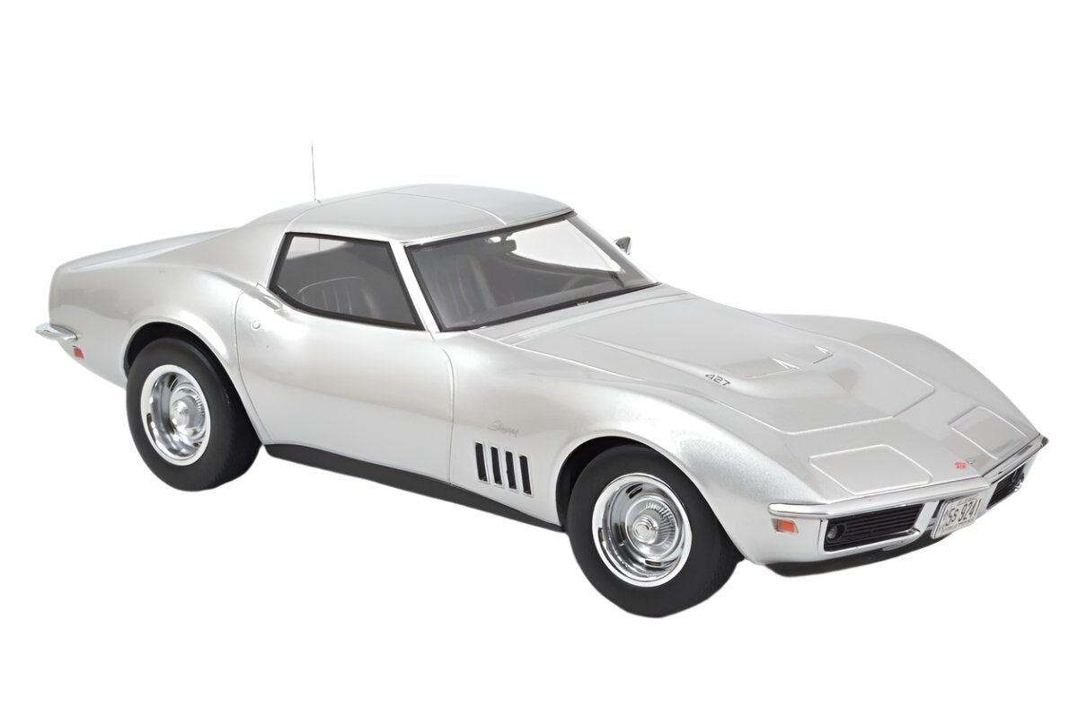 Norev 1969 Chevy Corvette C3 Stingray Silver 1:18