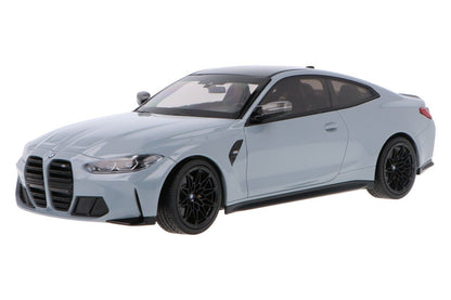 Minichamps 2020 BMW M4 Coupe (G82) w/ Black Carbon Roof Grey Metallic 1:18 SEALED