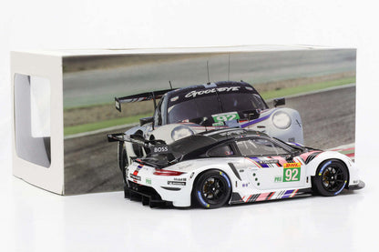 Ixo 2018 Porsche 911 991.2 GT3 RSR-19 No 92 Goodbye Team Porsche GT WEC 8hr 2022 1:18