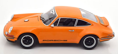 KK Scale 2014 Rendition Porsche 911 by Singer Coupe Orange w/ Black Wheels 1:18