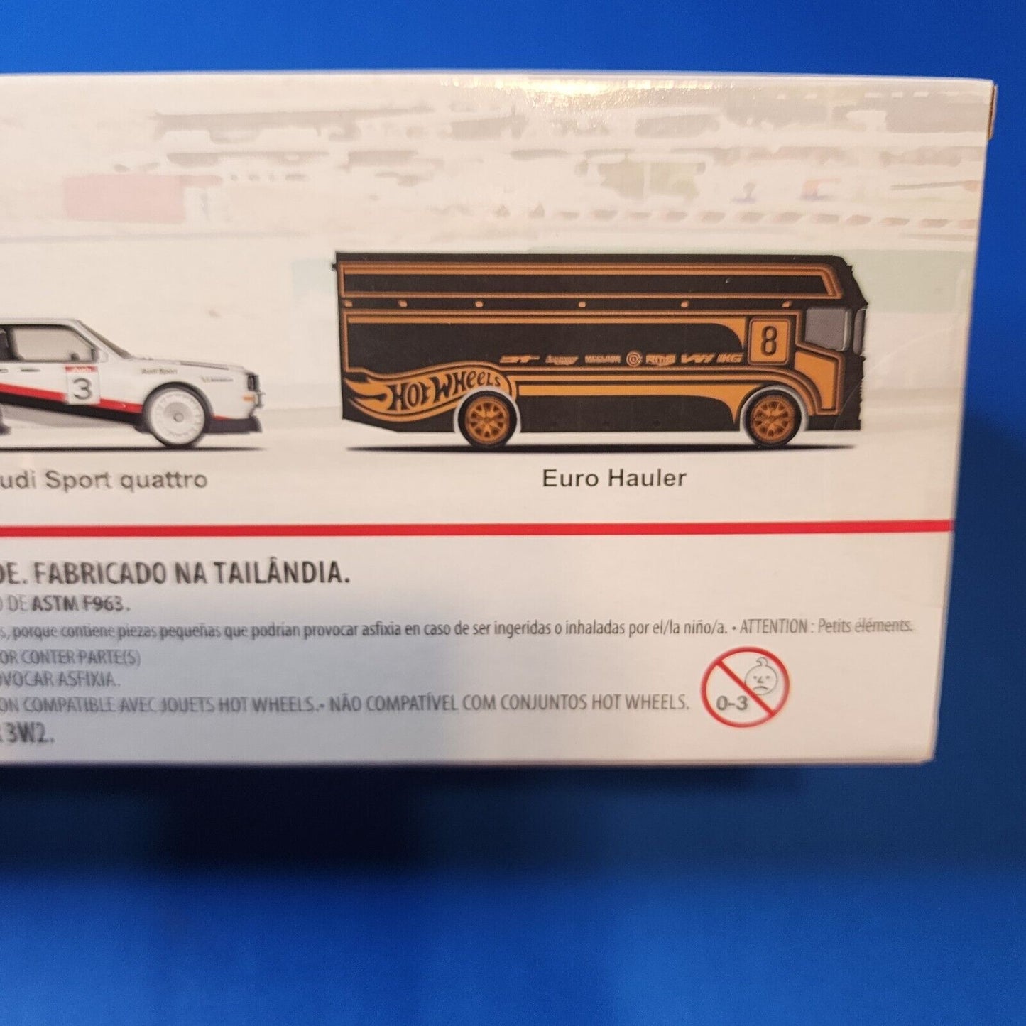 Hot Wheels Premium Collector Set #13 Track Day Sauber, Audi, Lamborghini, and Euro Hauler in Diorama Box 1:64