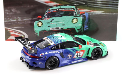 Ixo 2023 Porsche 911 992 GT3 R Team Falken Motorsports No 44 24hr Nurburgring 2023 1:18