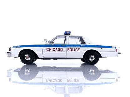 Greenlight 1989 Chevy Caprice Chicago Police Cruiser Blue/White 1:18