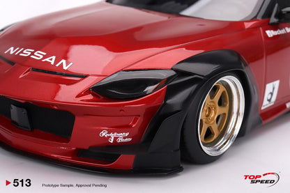 Topspeed 2023 Nissan Fairlady Z (RZ34) #23 Rocket Bunny Pandem Passion Red 1:18