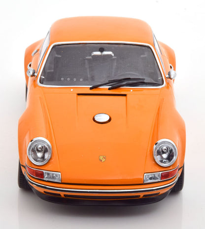 KK Scale 2014 Rendition Porsche 911 by Singer Coupe Orange w/ Black Wheels 1:18