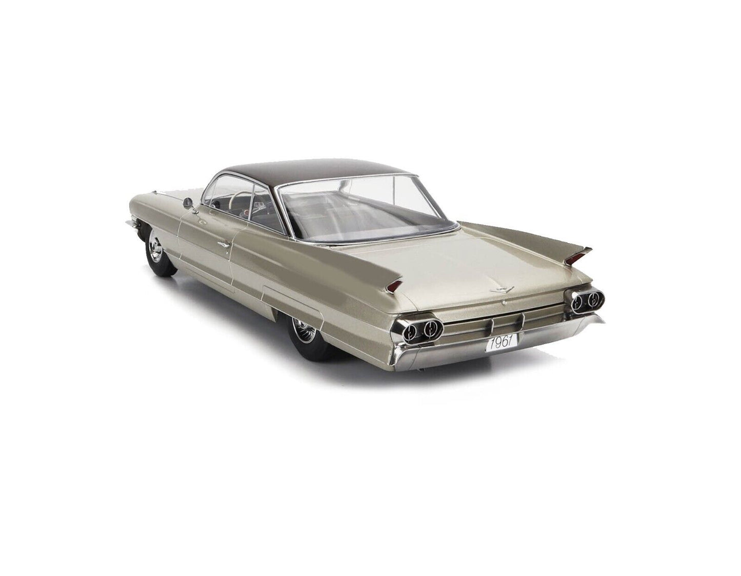 KK Scale 1961 Cadillac Series 62 Coupe Beige Brown 1:18