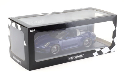 Minichamps 2021 Porsche 911 992 Targa 4 GTS Gentian Blue 1:18 SEALED, LIMITED