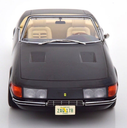 KK Scale 1969 Ferrari 365 GTB Daytona Spider Series 1 Black Miami Vice 1:18