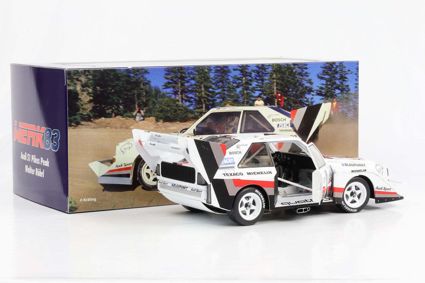 Werk83 Audi Quattro Sport S1 E2 No 1 Winner Rally PIkes Peak Hill Climb 1987 1:18