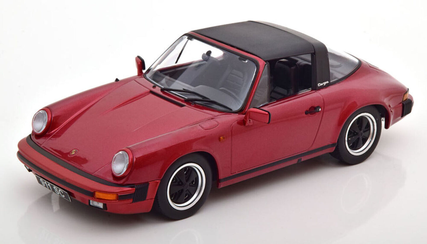 KK Scale 1983 Porsche 911 SC Targa w/ Removable Roof G Series Wine Red 1:18