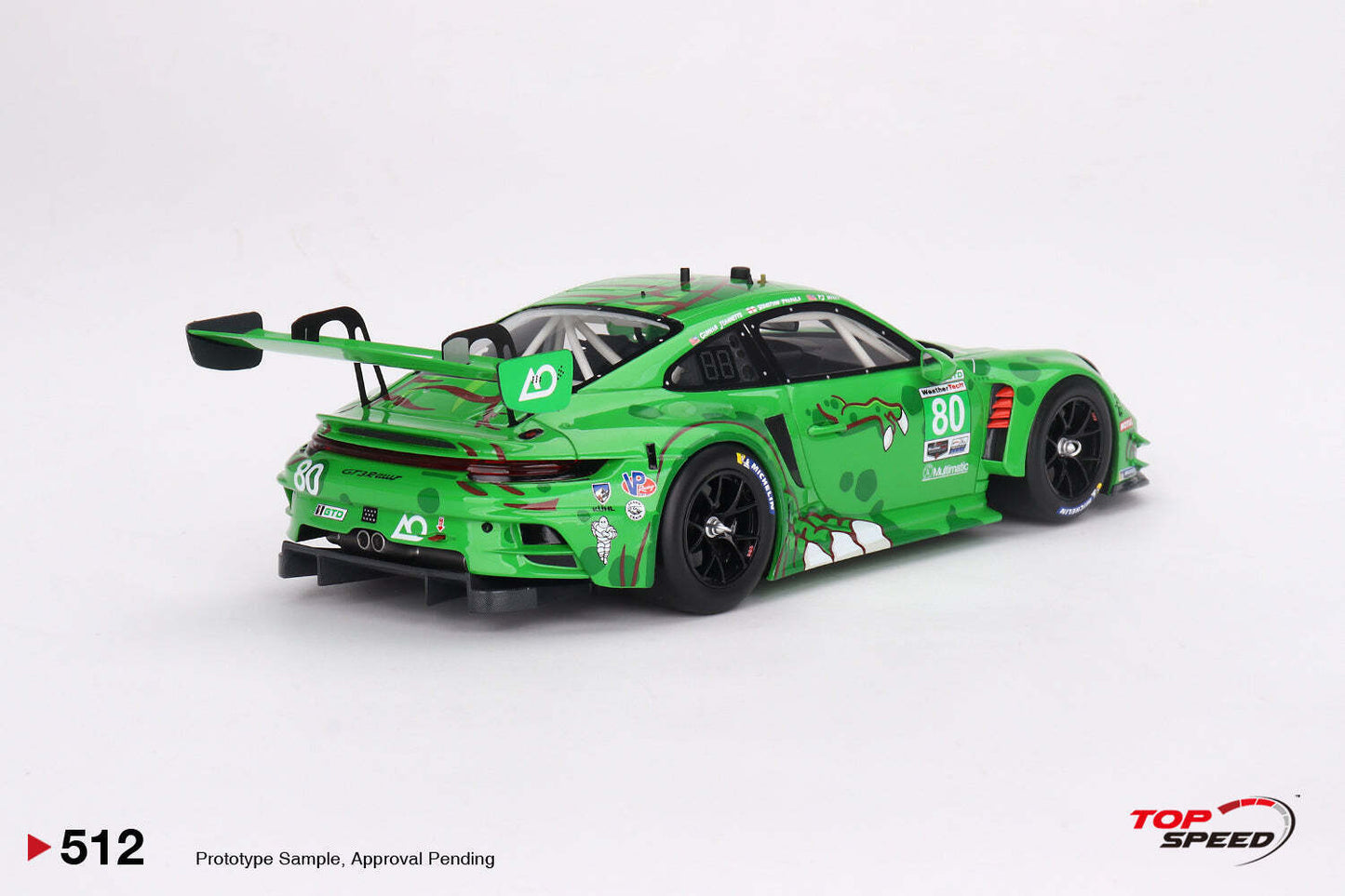 Topspeed Porsche 911 GT3 R (992) #80 AO Racing 2023 IMSA Sebring Green 1:18