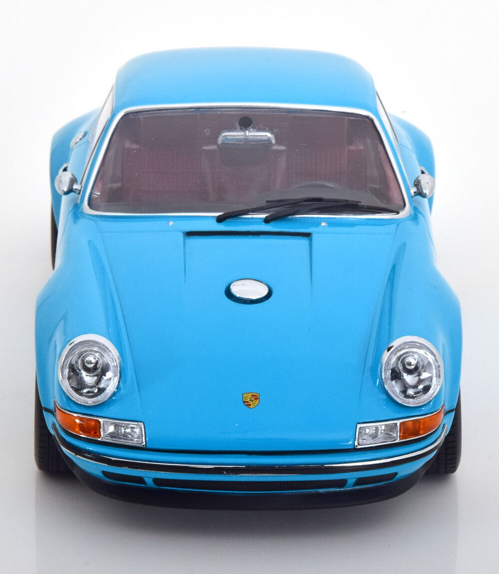 KK Scale 2014 Rendition Porsche 911 by Singer Coupe Turquoise Blue 1:18