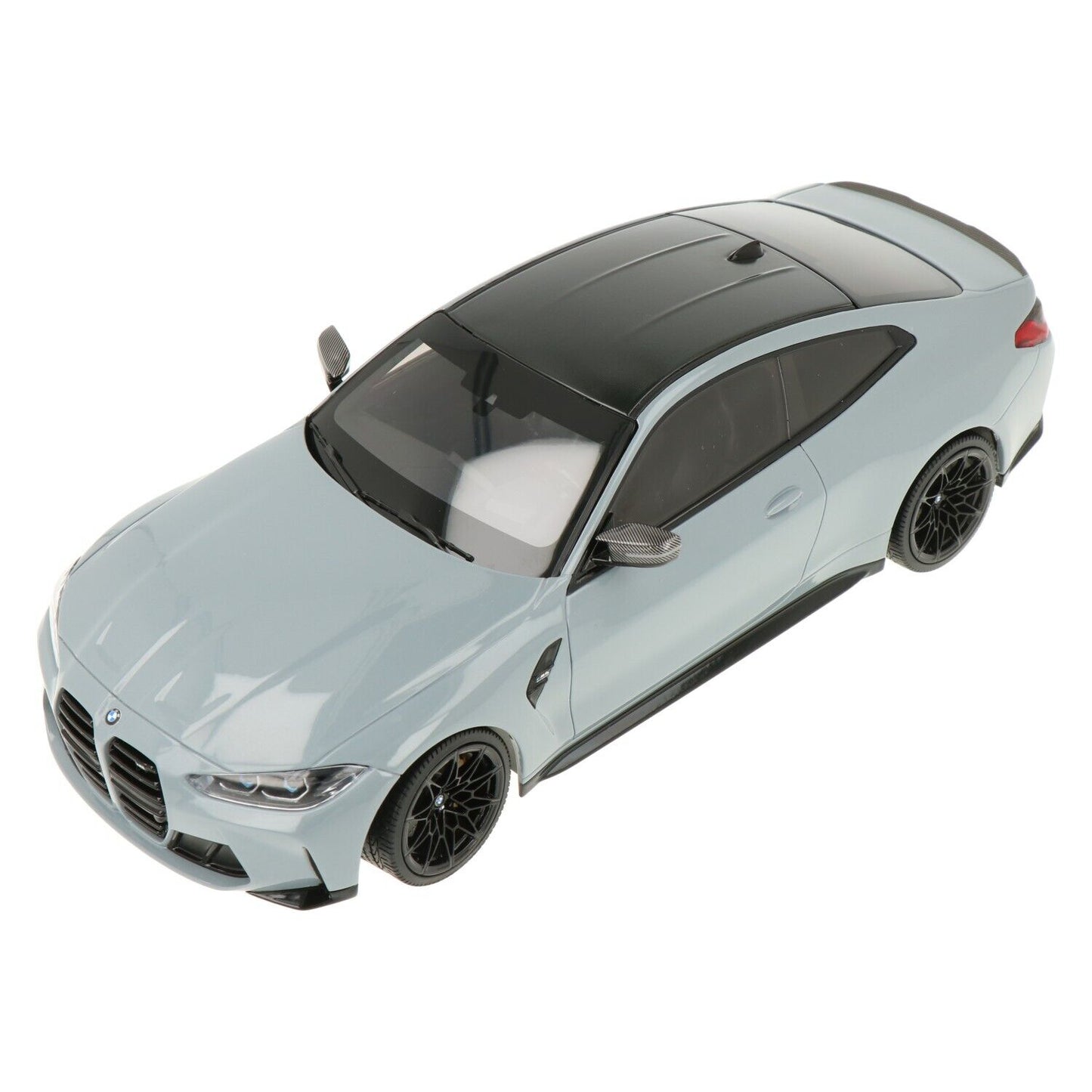 Minichamps 2020 BMW M4 Coupe (G82) w/ Black Carbon Roof Grey Metallic 1:18 SEALED