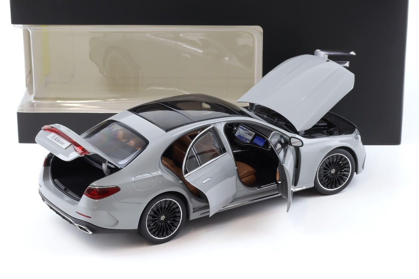 Norev 2024 Mercedes-Benz E-Class AMG Line (W214) Alpine Grey 1:18 DEALER EDITION