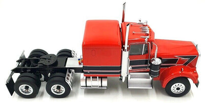 Road Kings 1989 Kenworth W900 Tractor Truck 3 Red w/ Black Stripes 1:18