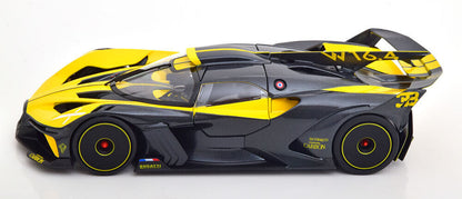 Bburago 2020 Bugatti Bolide Yellow w/ Grey Metallic 1:18