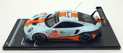 Ixo 2018 Porsche 911 991.2 GT3 RSR 4.0L Team Gulf Racing No 86 Le Mans 2018 Lt Blue/Orng/Black 1:18