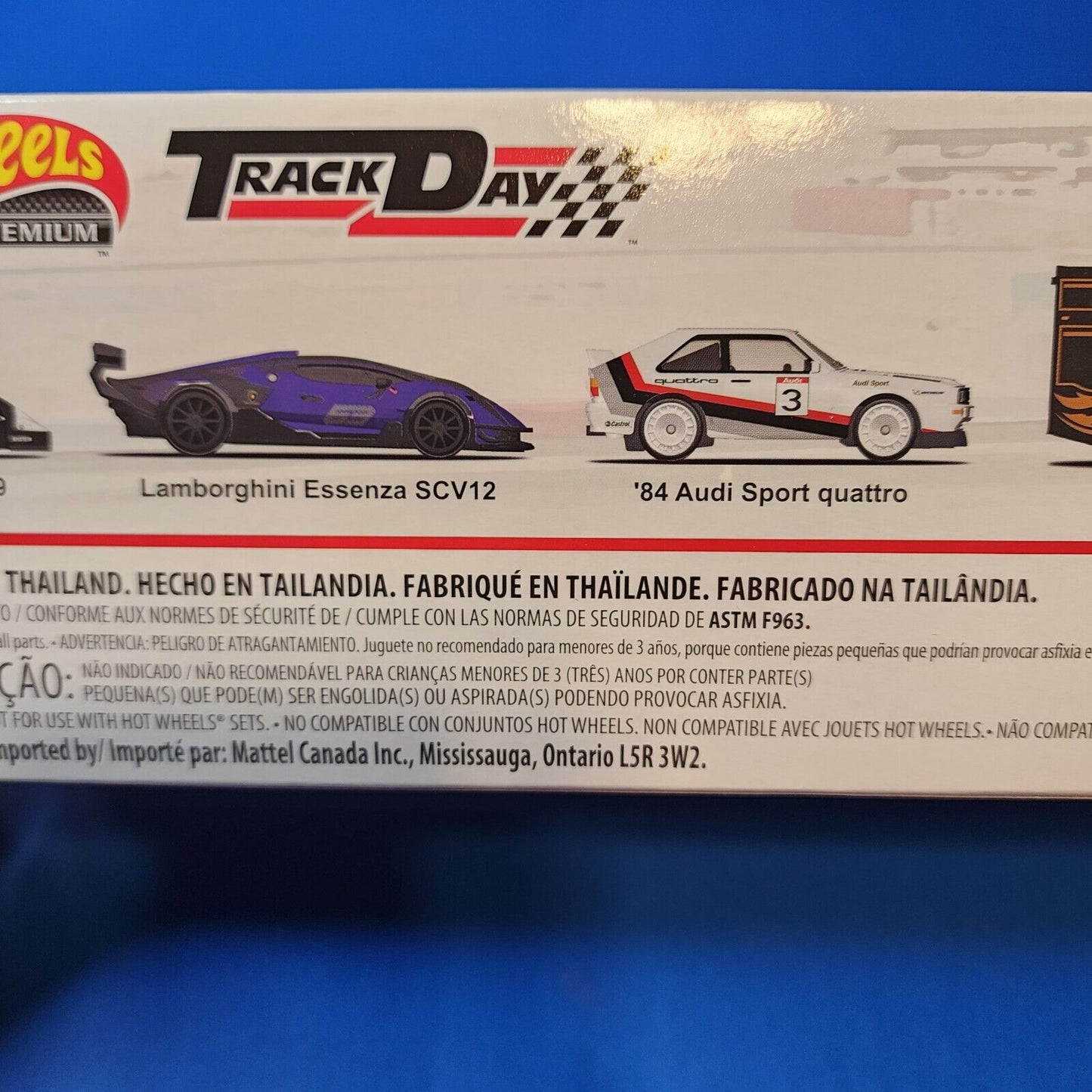 Hot Wheels Premium Collector Set #13 Track Day Sauber, Audi, Lamborghini, and Euro Hauler in Diorama Box 1:64