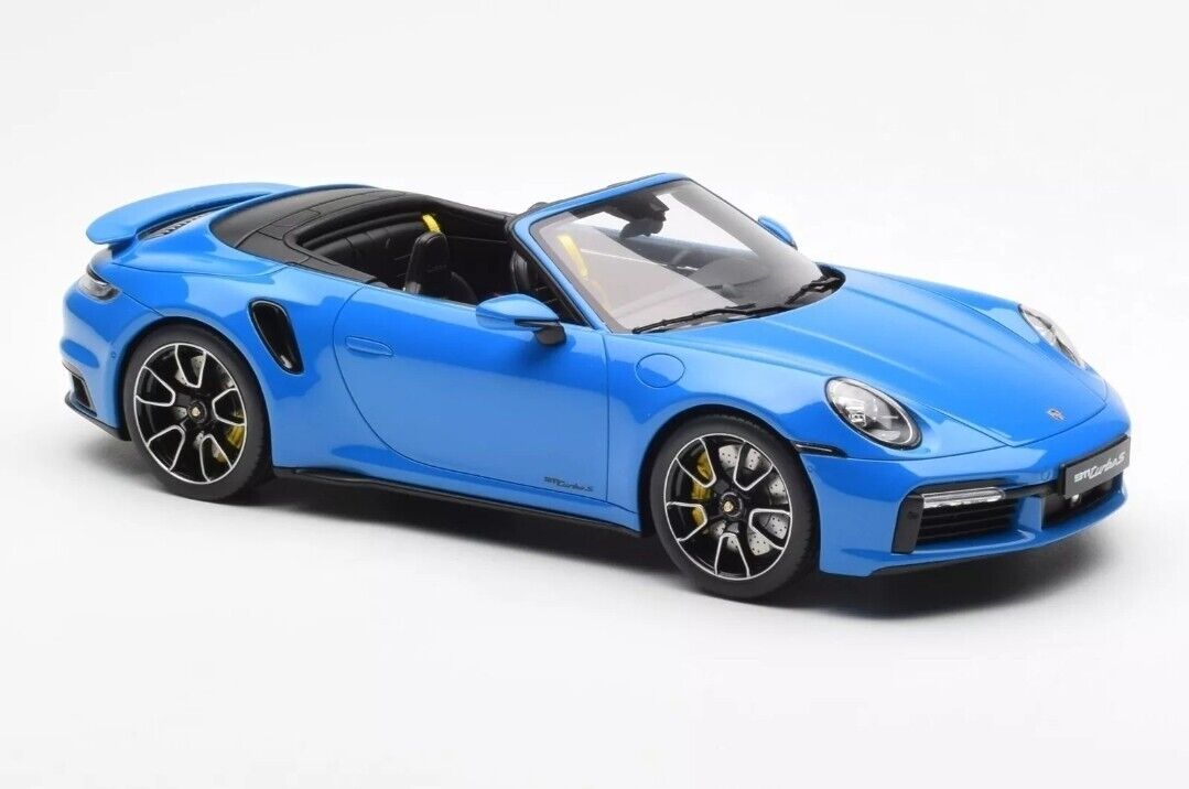 GT Spirit Porsche 911 992 Turbo S Cabriolet Shark Blue 1:18 Resin