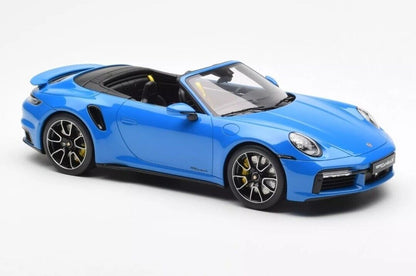 GT Spirit Porsche 911 992 Turbo S Cabriolet Shark Blue 1:18 Resin