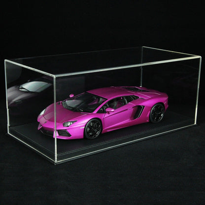 Luxbox Display Case with Black Leather (synthetic) Base 1:18