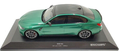 Minichamps 2020 BMW M3 Competition (G80) Isle of Man Green Metallic 1:18 SEALED