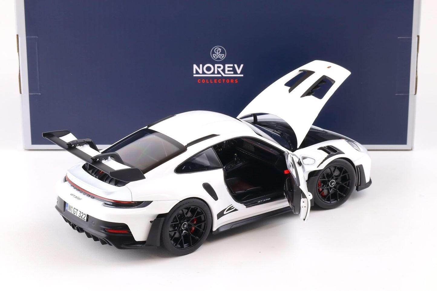 Norev Porsche 911 992 GT3 RS White w/ Black Wheels 1:18