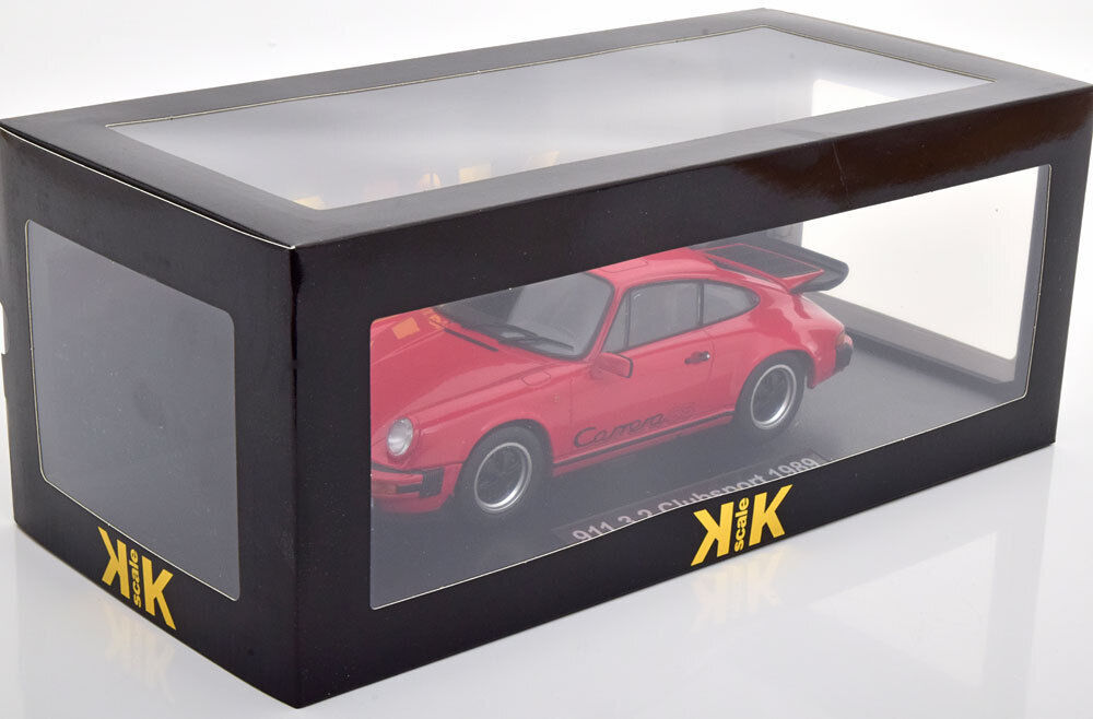 KK Scale 1989 Porsche 911 Carrera 3.2 Clubsport Red 1:18