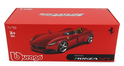 Bburago 2018 Ferrari Monza SP1 Rossa Monza Red Metallic 1:18