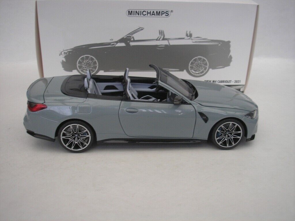 Minichamps 2021 BMW M4 Cabriolet (G83) Grey Metallic 1:18