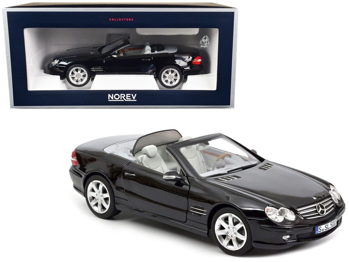 Norev 1:18 2003 Mercedes-Benz SL 500 Convertible Black