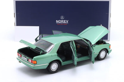 Norev 1991 Mercedes-Benz 560 SEL (W126) Light Green Metallic 1:18