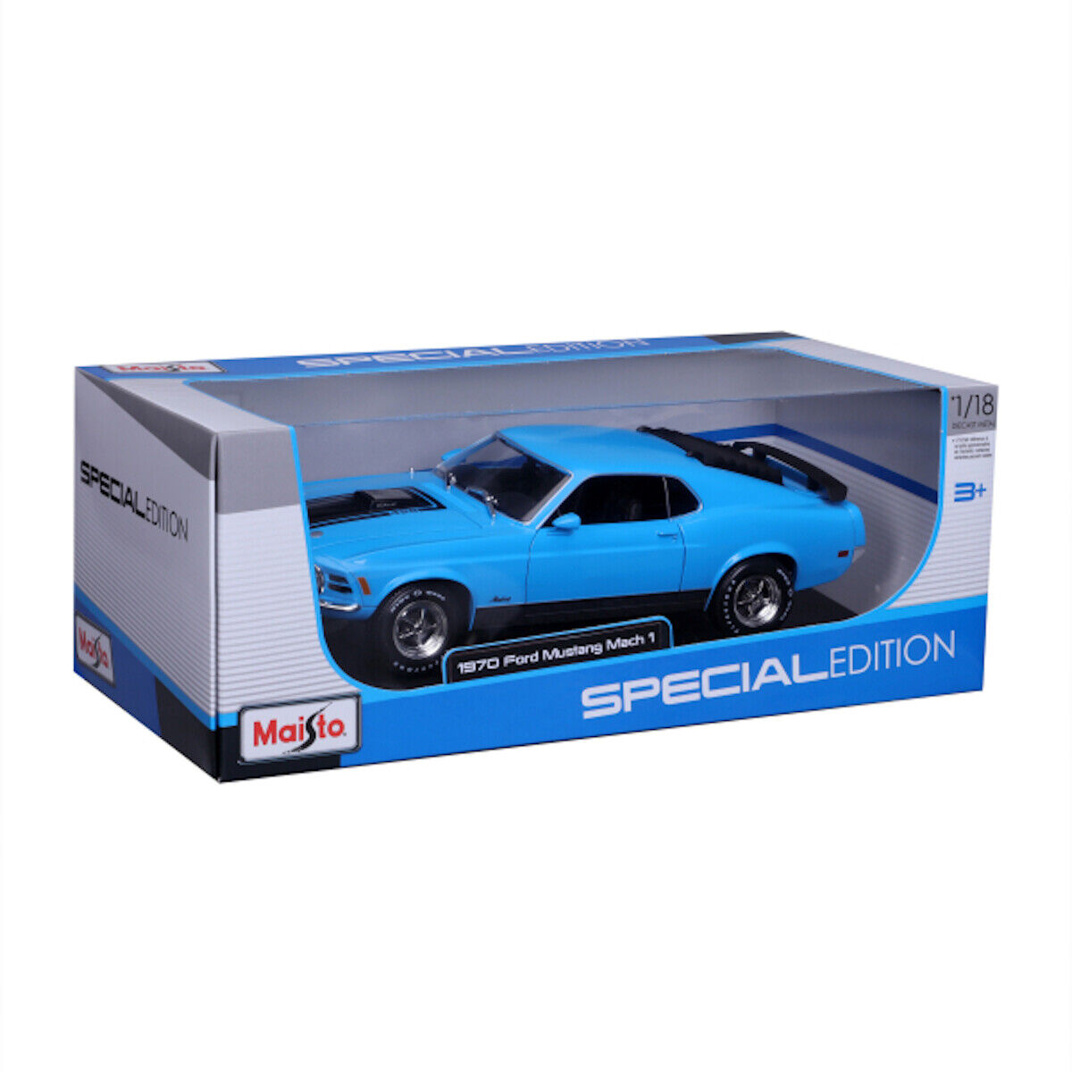 Maisto 1970 Ford Mustang Mach-1 Coupe Blue 1:18