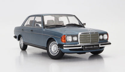 KK Scale 1975 Mercedes-Benz E Class 230E (W123) Light Blue Metallic 1:18