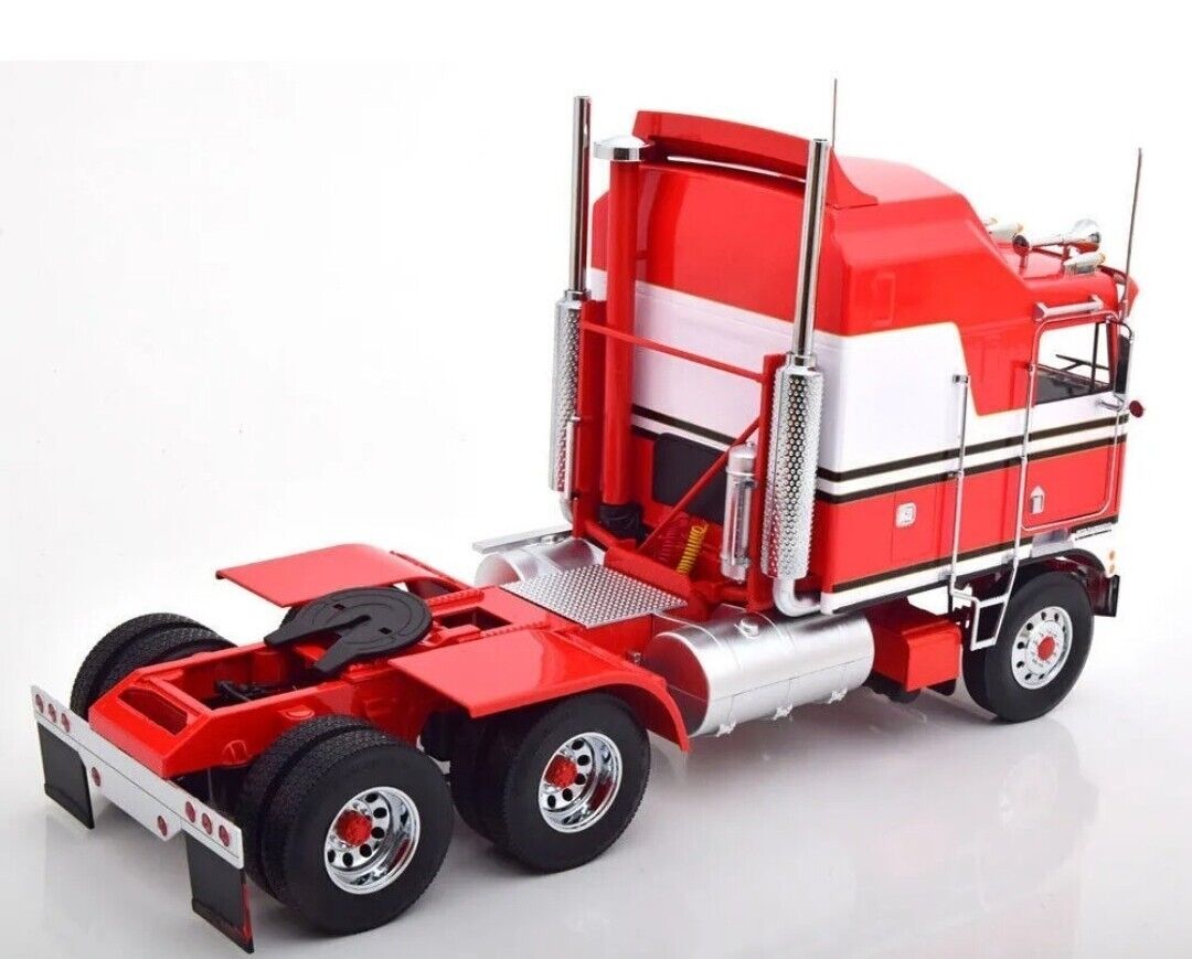 Road Kings 1976 Kenworth K100 Aerodyne Tractor Truck 3 "BJ and the Bear" Red w/ White Stripes 1:18