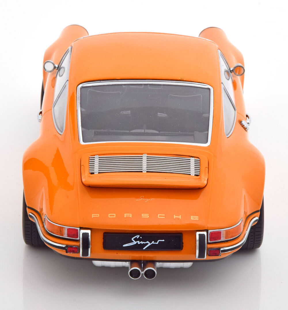 KK Scale 2014 Rendition Porsche 911 by Singer Coupe Orange w/ Black Wheels 1:18