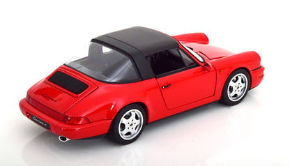 Norev 1990 Porsche 911 964 Carrera 4 Targa (w/ Removable Top) Guards Red 1:18 LIMITED