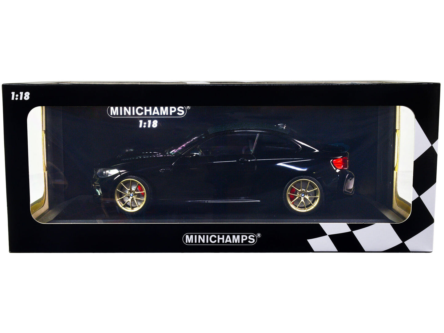 Minichamps 2020 BMW M2 CS (F87) Black w/ Gold Wheels 1:18 Resin