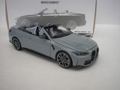 Minichamps 2021 BMW M4 Cabriolet (G83) Grey Metallic 1:18