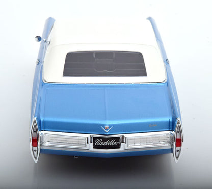 KK Scale 1967 Cadillac DeVille with Softtop Light Blue Metallic 1:18