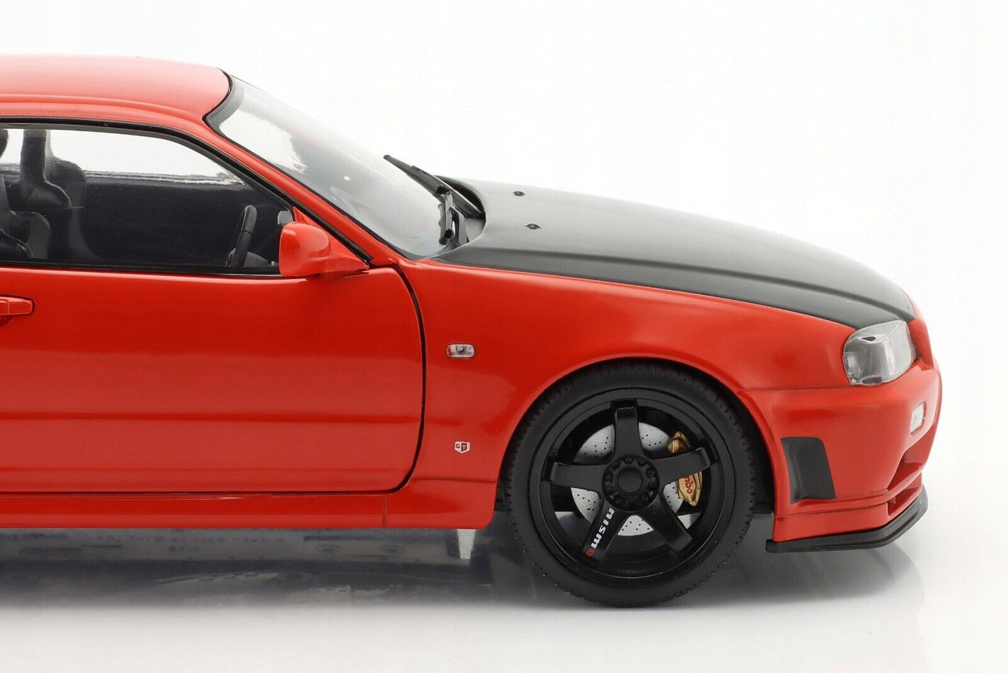 Solido 1999 Nissan Skyline GT-R (R34) Red w/ Black Hood  1:18