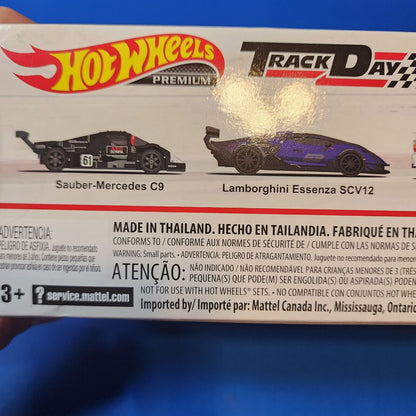 Hot Wheels Premium Collector Set #13 Track Day Sauber, Audi, Lamborghini, and Euro Hauler in Diorama Box 1:64