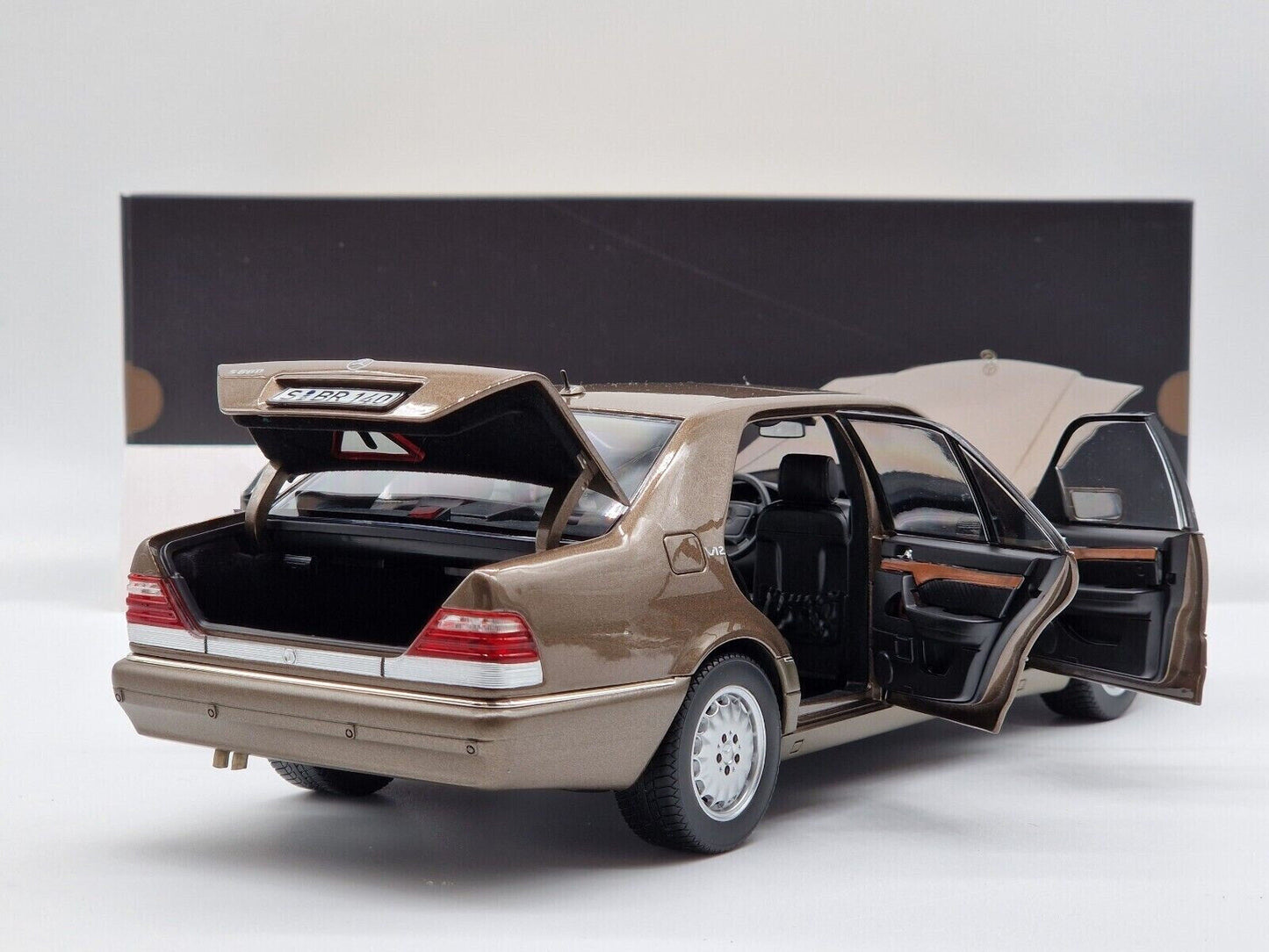 Norev 1994 Mercedes-Benz S600 V12 S-Class (W140) Impala Brown Metallic 1:18