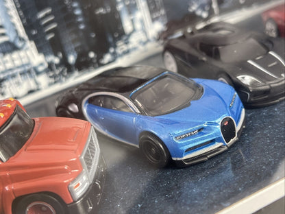 Hot Wheels Premium Collector Set #10 Hypercars Bugatti, Koenigsegg, Mclaren in Diorama Box 1:64