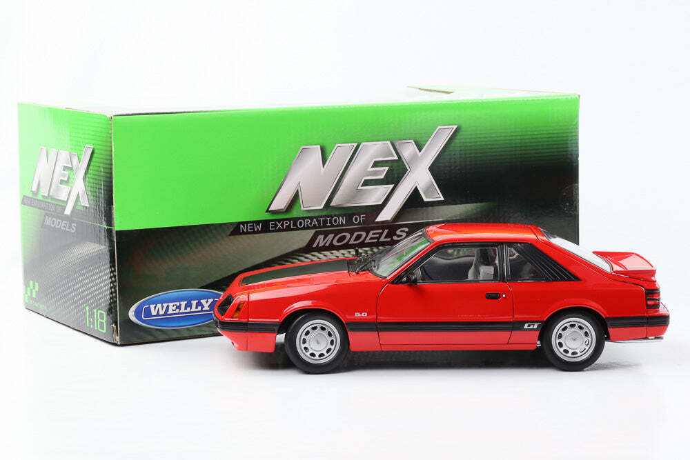 Welly 1986 Ford Mustang GT 5.0 Red 1:18